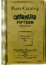 1929 Caterpillar 15 Parts Catalog