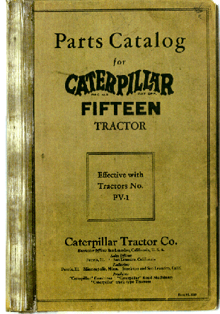 1929 Cat 15 Parts Catalog